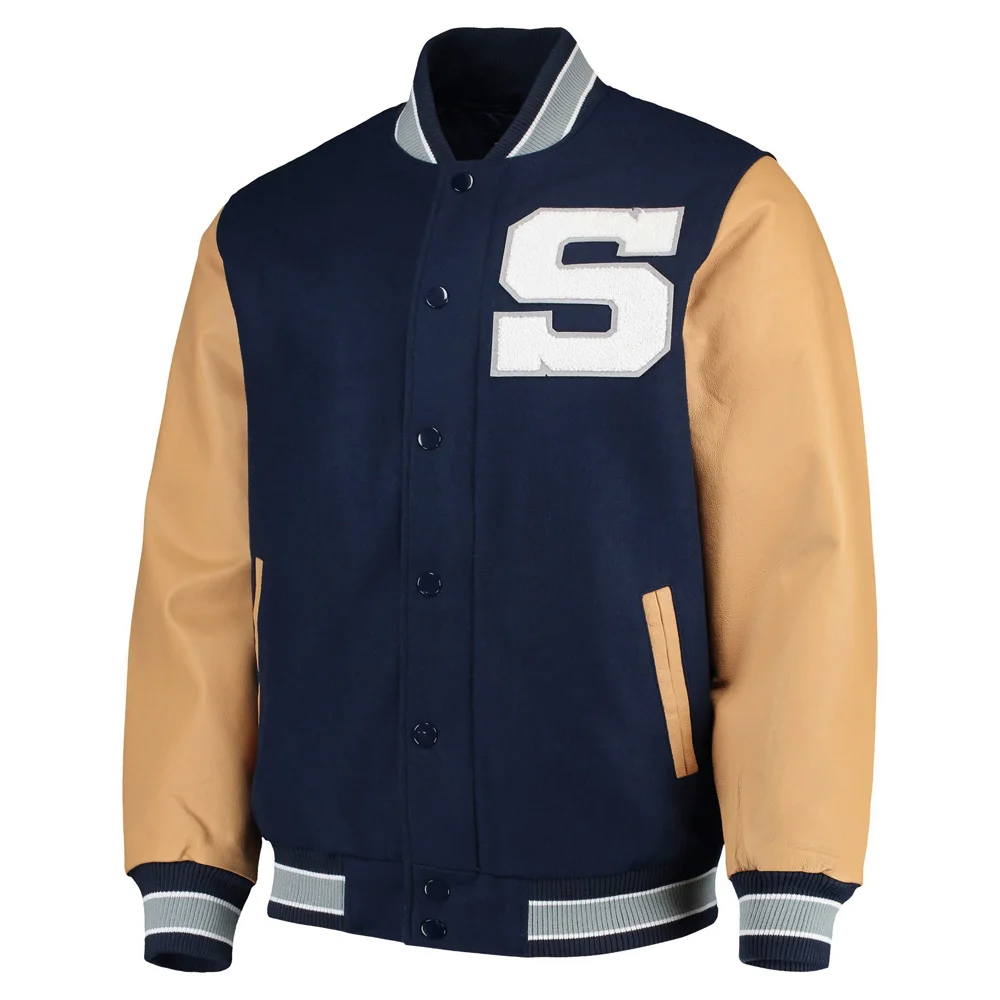 2021 Wholesale Men Custom Cotton Fleece Baseball Jacket Letterman Blank Hooded Varsity Jacket