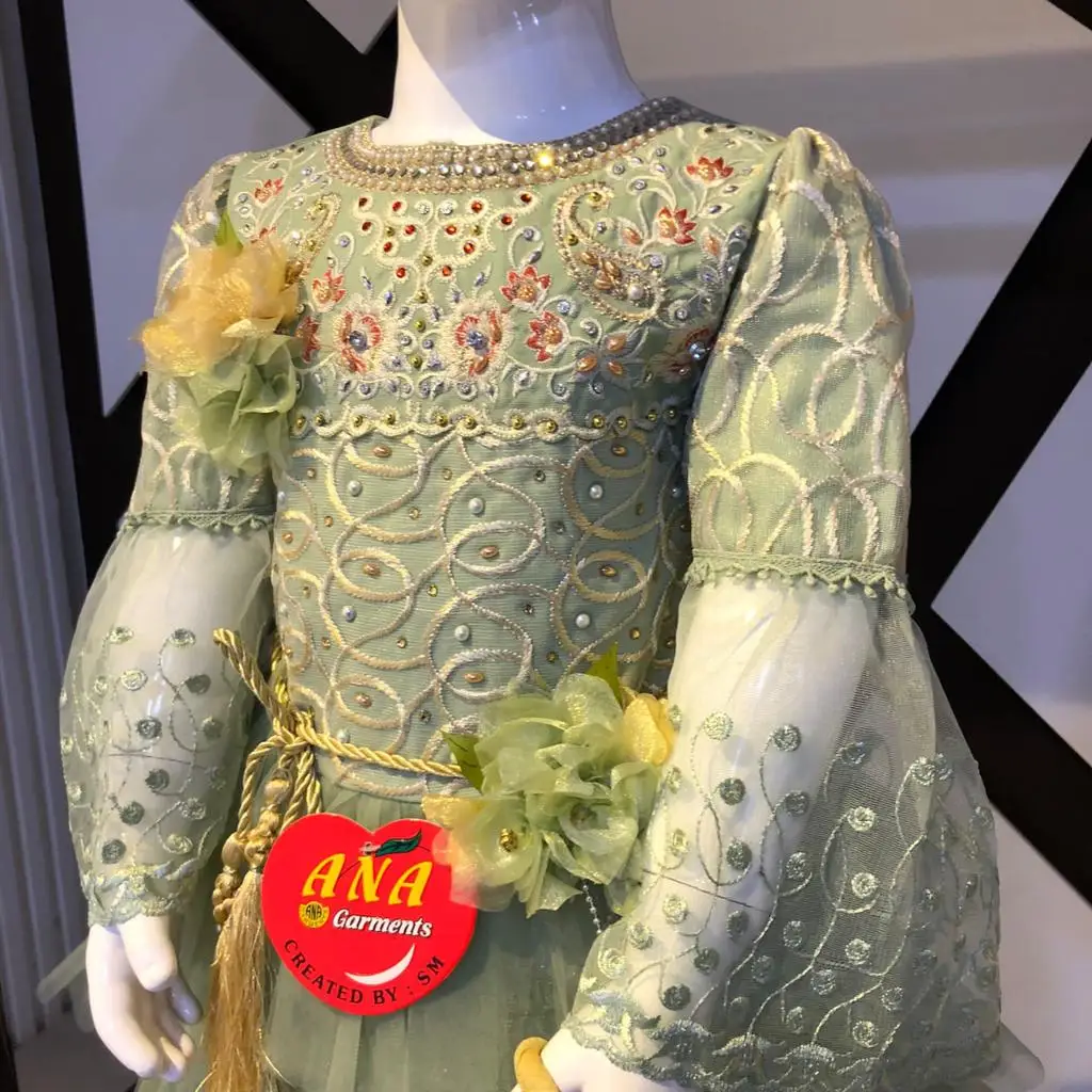 New collection of Golden Flapper frock suit with fancy design new addition in stylish party wear dresses