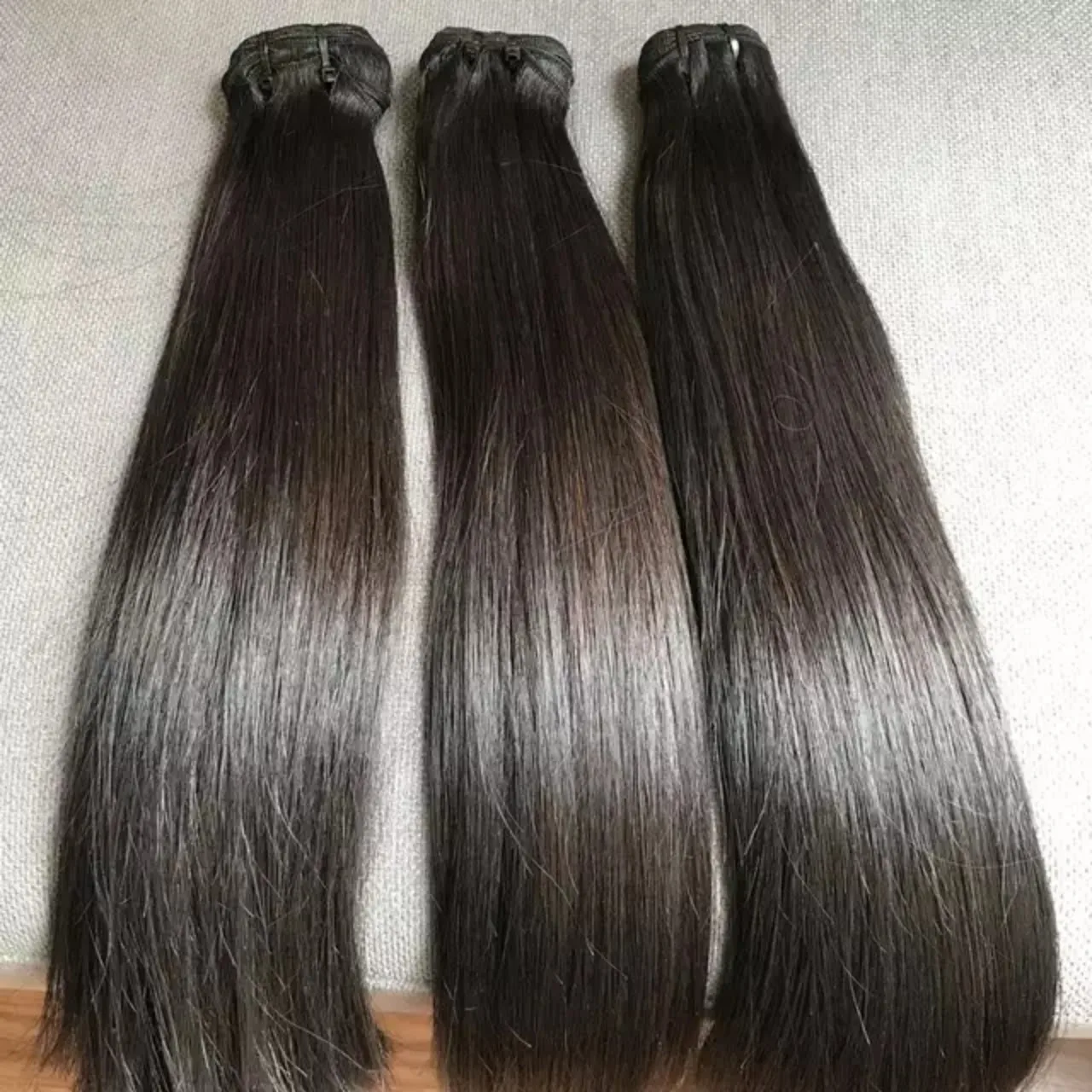 Hot Sell Double Drawn Bone Straight Hair Bundles Double Drawn Wholesale Vietnamese Human Long Hair Extensions  8-32 inches