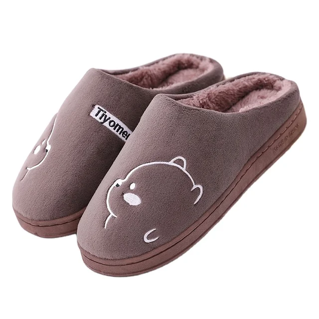 Low Price New Fashion Cotton Winter Women Fur Slippers Indoor Home Slippers for Ladies Cotton House Slippers for Men Women