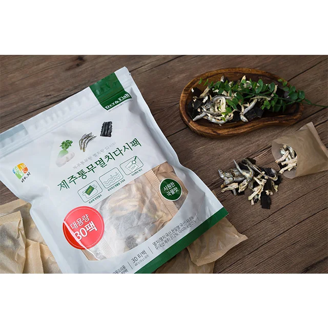 
High Quality Anchovy broth with Jeju daikon Unbleached natural pulp 100% Natural fish Organic seafood soup made in Korea 