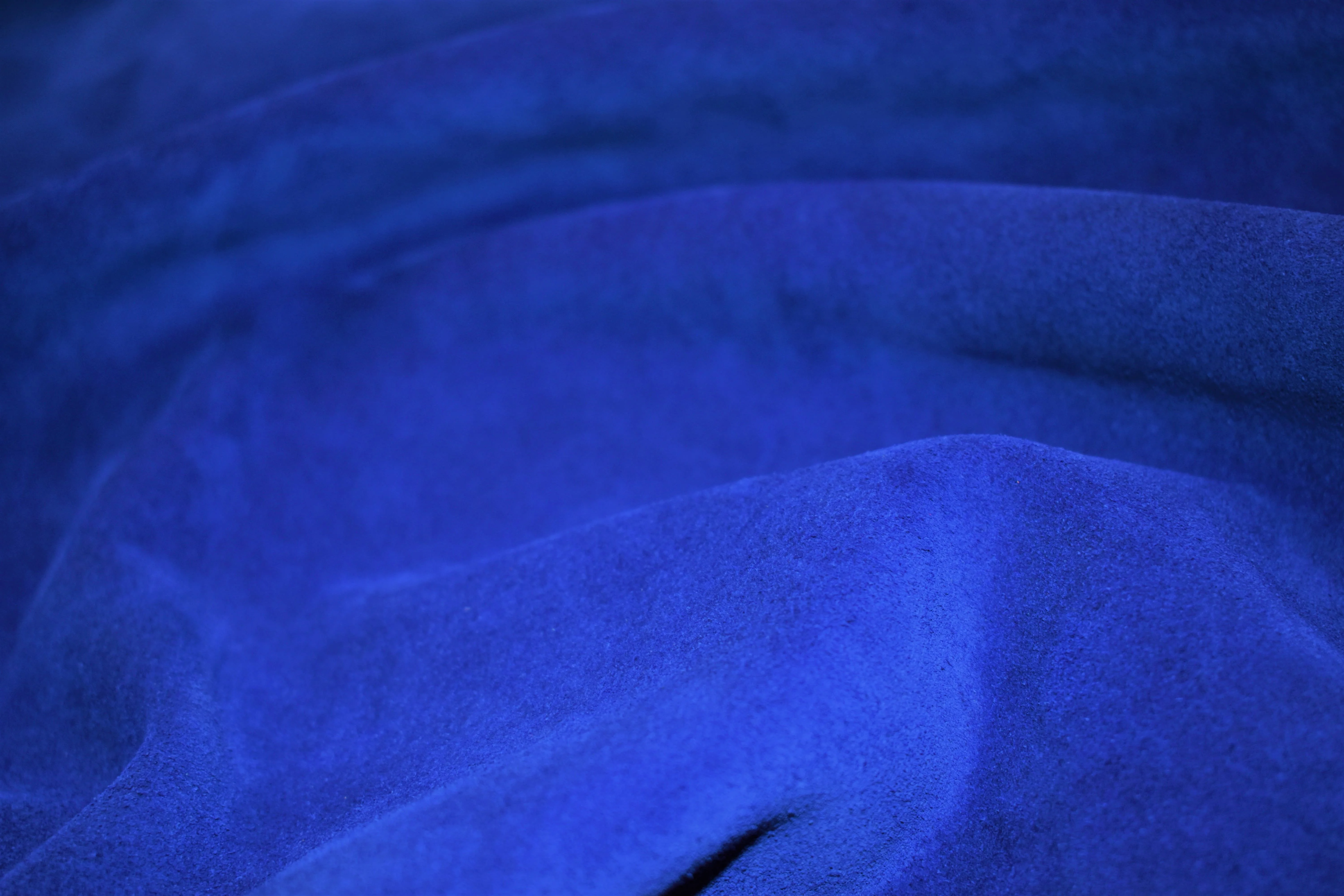 Cow Suede Split Leather in Bright Blue Color Ideal for Footwear and Leather Goods
