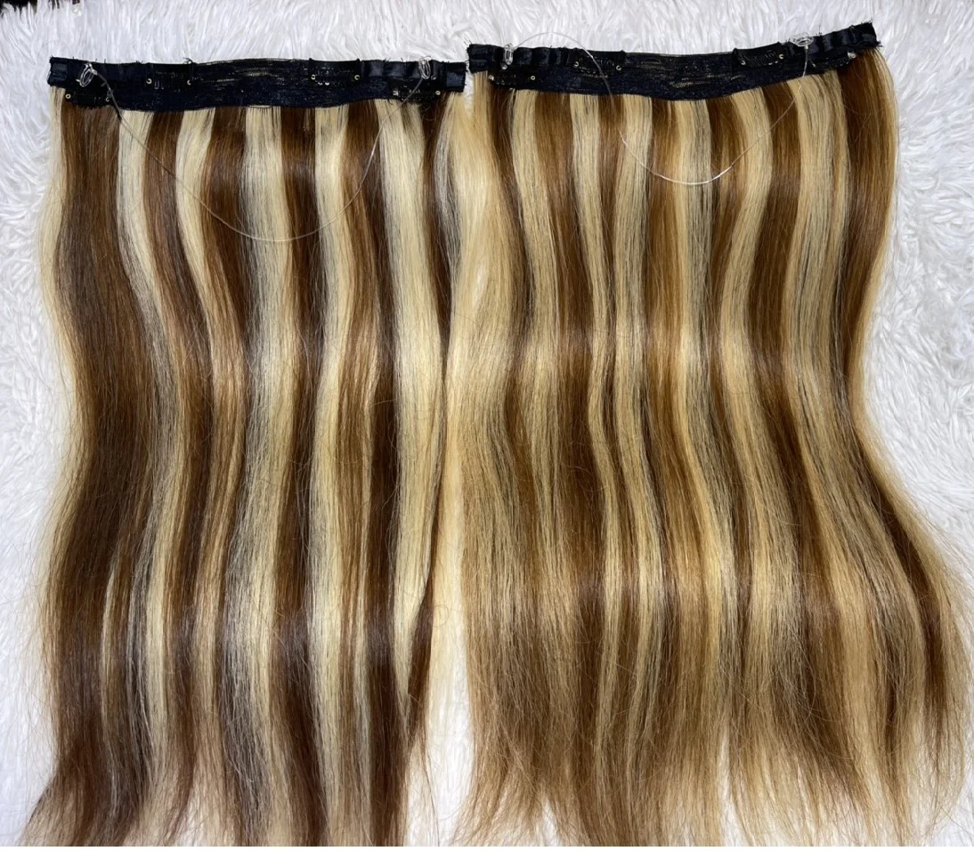 Clip Hair Extension 100% Human Natural Hair Halo Clip in