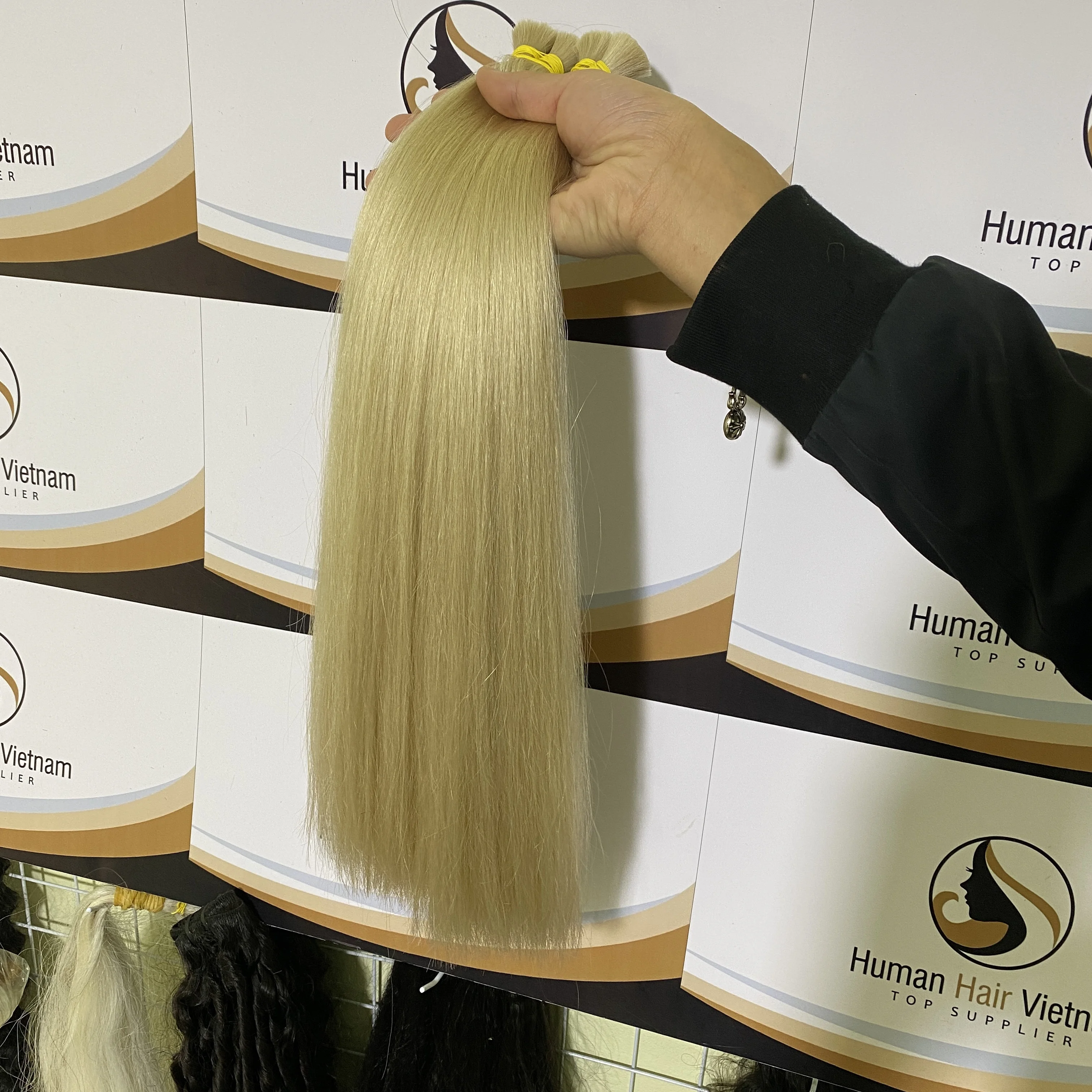 Top Ranking Full Cuticle Soft Virgin Remy Bulk Hair Russian Slavic Human Hair Bulk 20-100cm for Russia hair factories