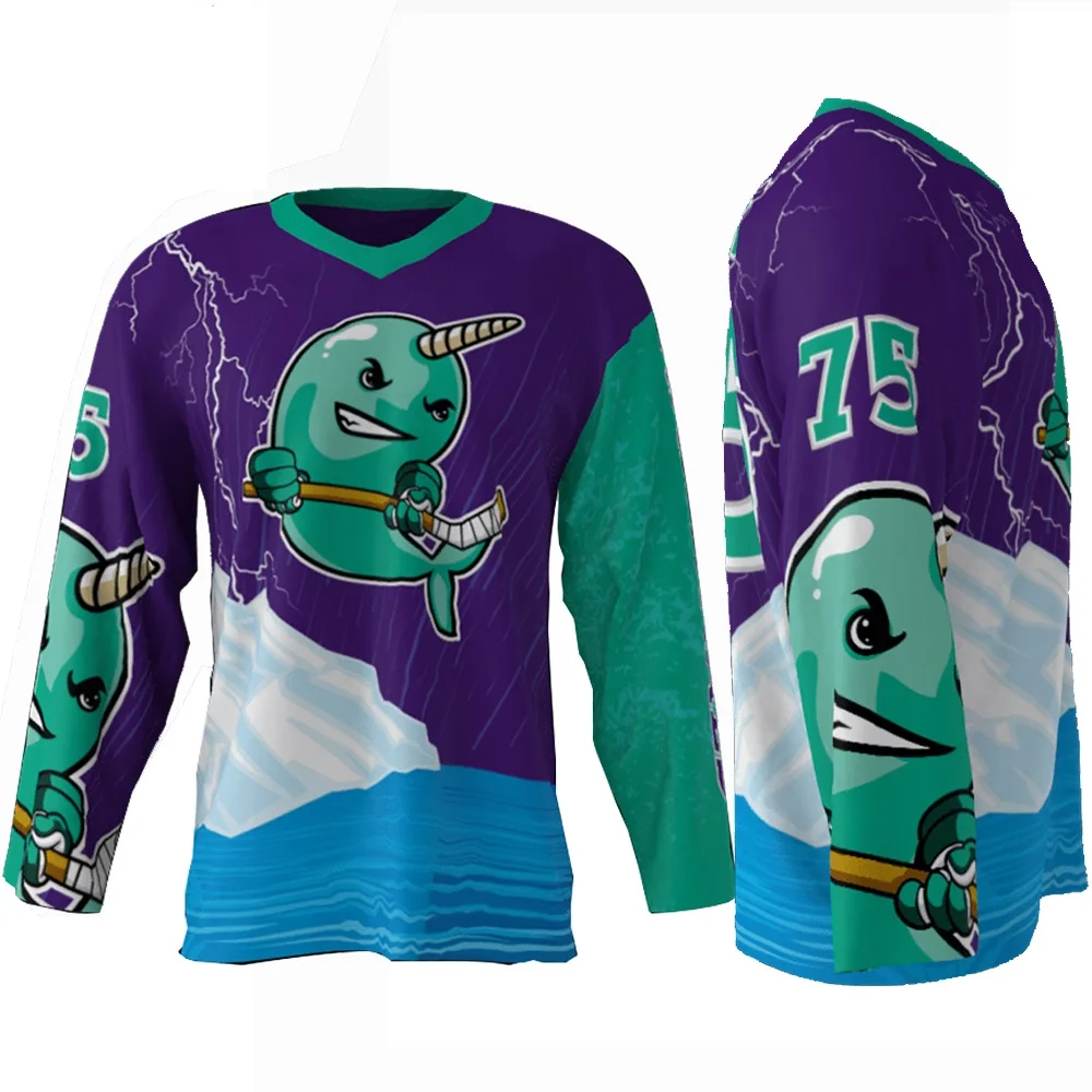 Высококачественная дышащая Футбольная форма для хоккея на поле из 100% полиэстера мужская льду с сублимационной печатью