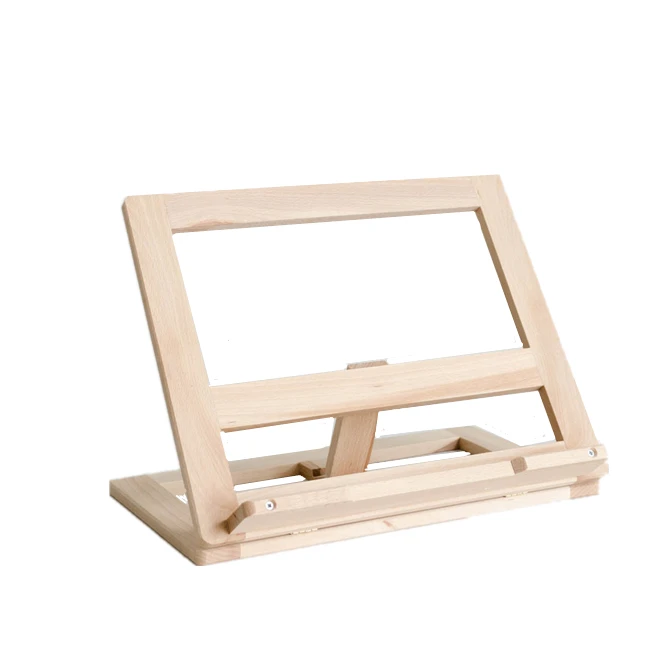 Adjustable Wooden Laptop Stand MacBook Holder Bamboo Display Stand for Tablet iPad Bible Sheet Stent Music Recipe Book Holder