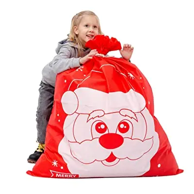 Oversized Christmas Holiday Plastic Gift Bags 56x36 with Gift Tags for Xmas Parties Giving, Party from Vietnam Factory