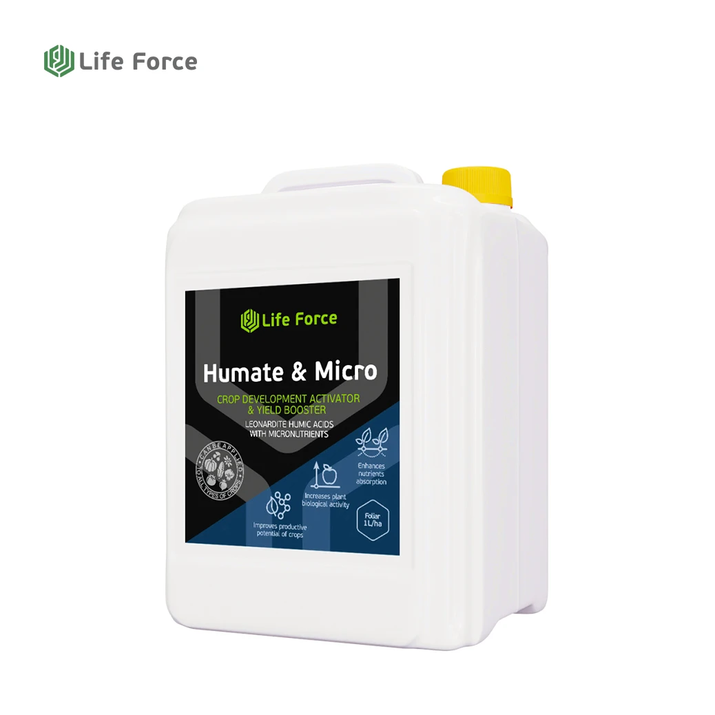 Гуминовая кислота, органический комплекс, микронитриентные удобрения Humate и Micro Life Force HA 102