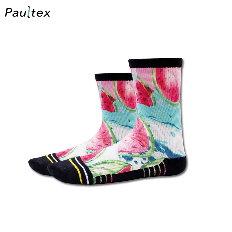 Wholesale Custom Print Socks for Summer Watermelon Socks
