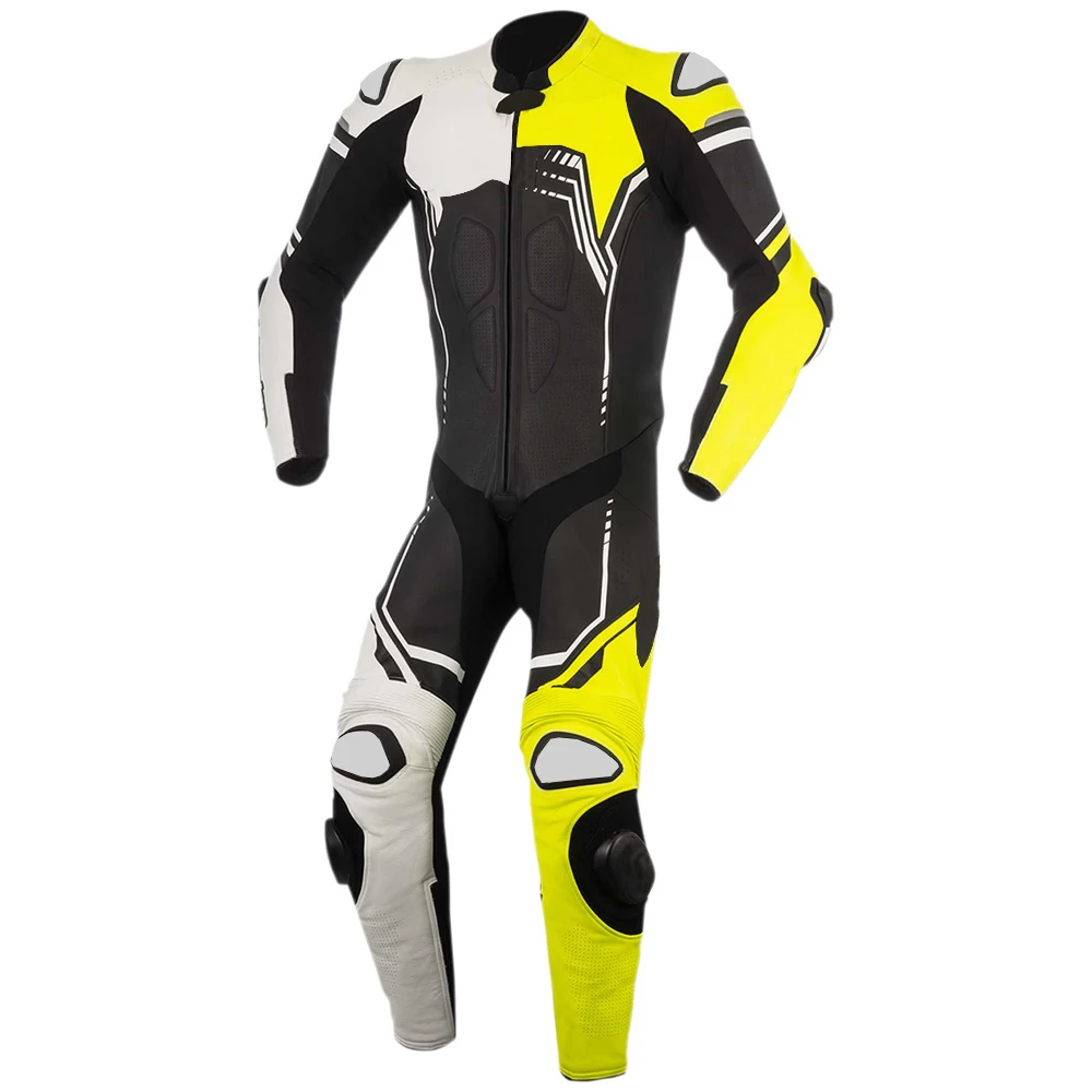 
Custom Made Motorbike Motorcycle One Piece Leather Racing Suit Genuine Leather Motorbike Motorcycle Racing Leather Suit 