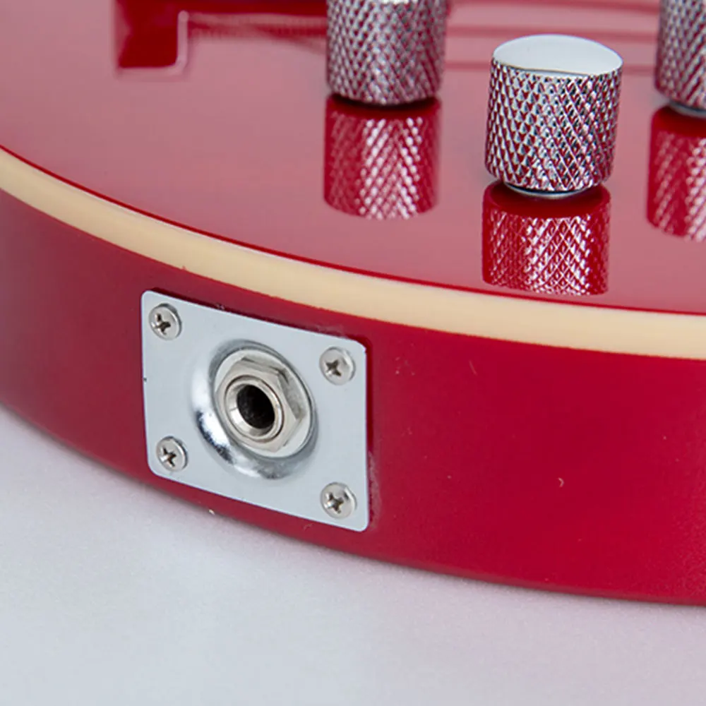 Винно-красная цельная древесная корпус Кленовая Гитара Гриф бас ЭЛЕКТРИЧЕСКАЯ ГИТАРА