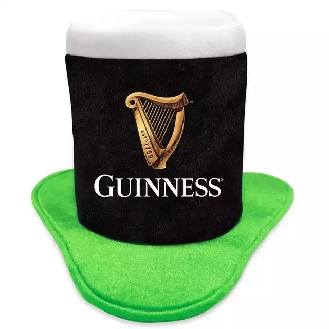 Cheap Price Promotional ST Patricks Day Guinness Beer Stuffed Plush Top Hat