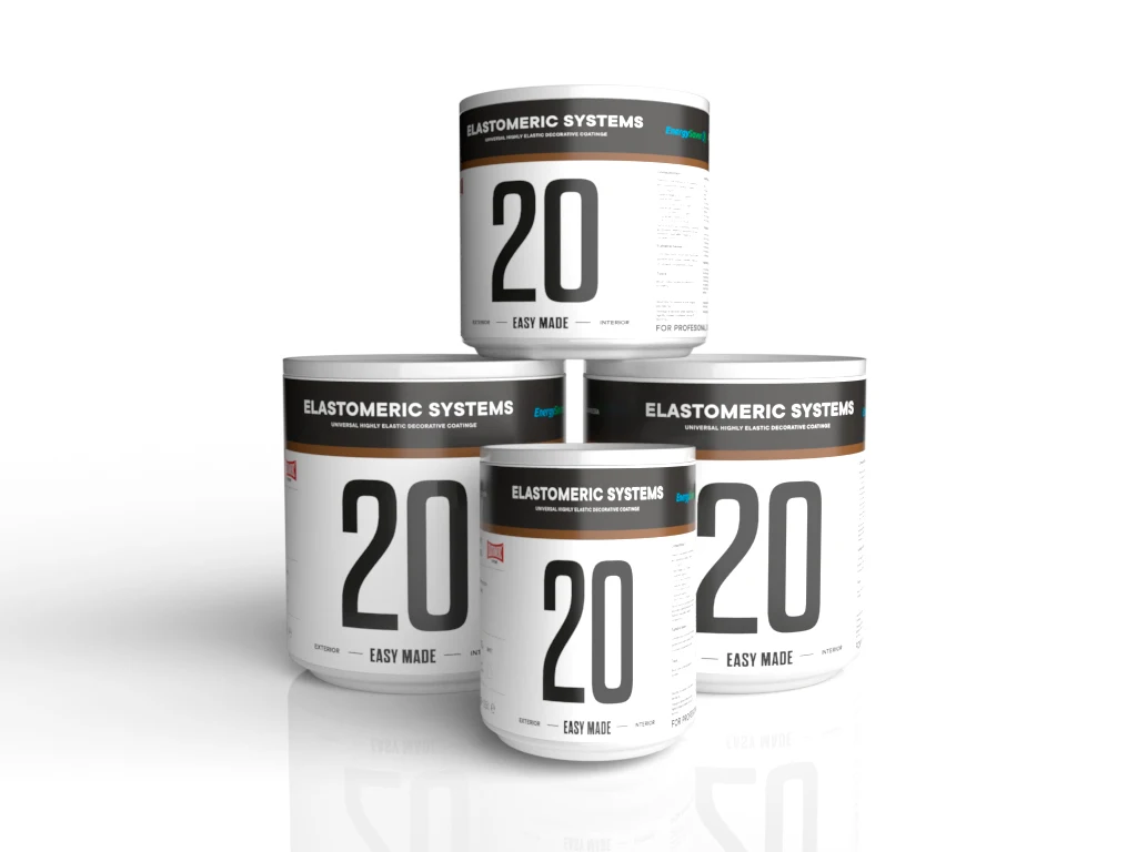 
Elastomeric Paint 20 Easy Made Universal highly elastic decorative coating 