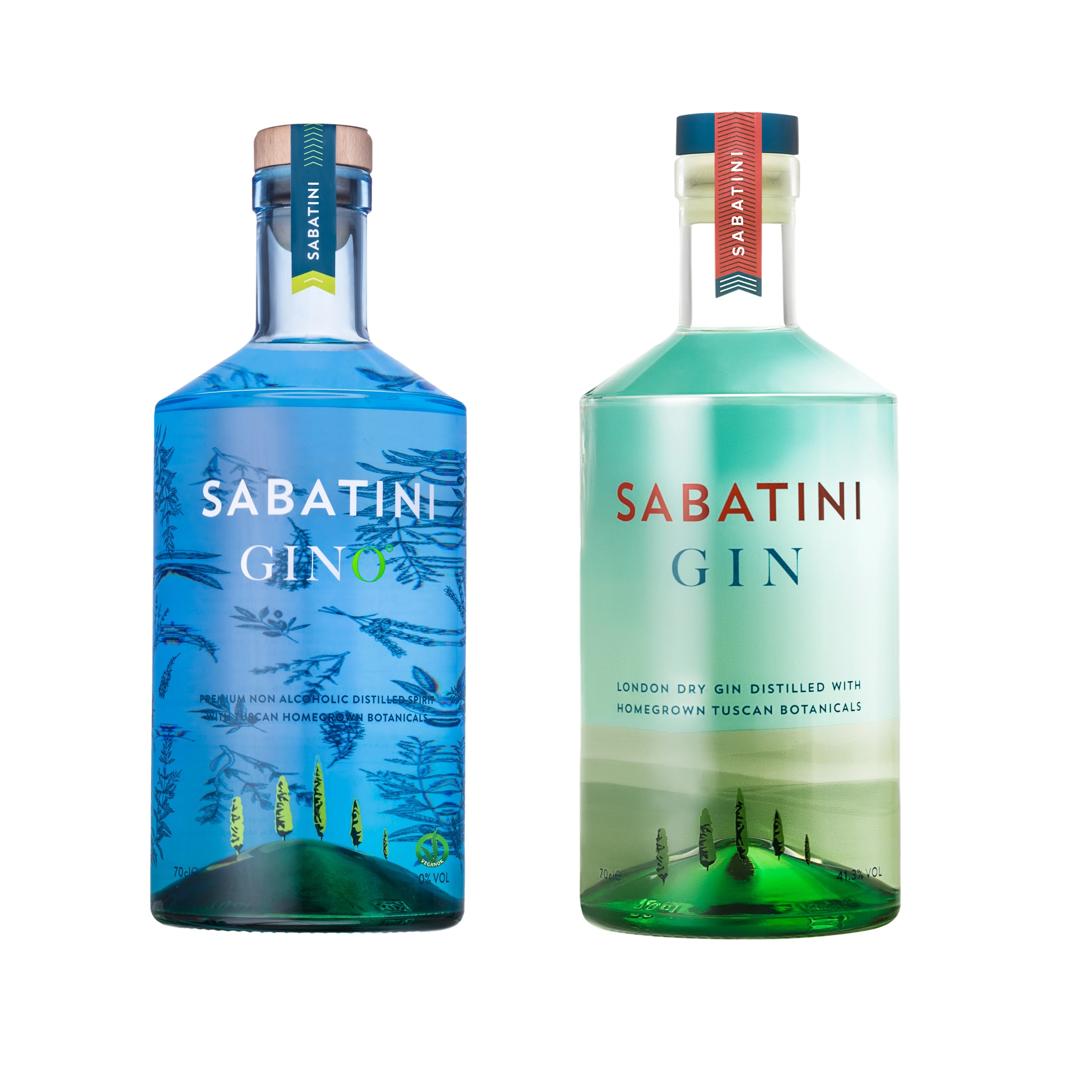 Коллекция Combo высококачественный Тосканские алкозы Sabatini Gino - Gin 70 cl-Сделано в