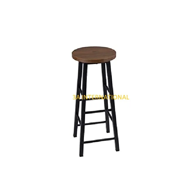  Античный деревенский дизайн деревянная отделка индивидуальная форма средний размер деревянный барный стул для украшения бара пола мебельная посуда