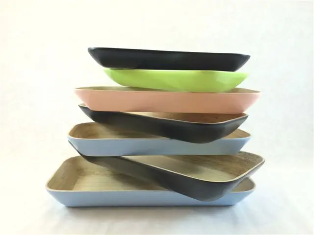 BAMBOO VIETNAM LACQUER SALAD-FRUIT PLATE