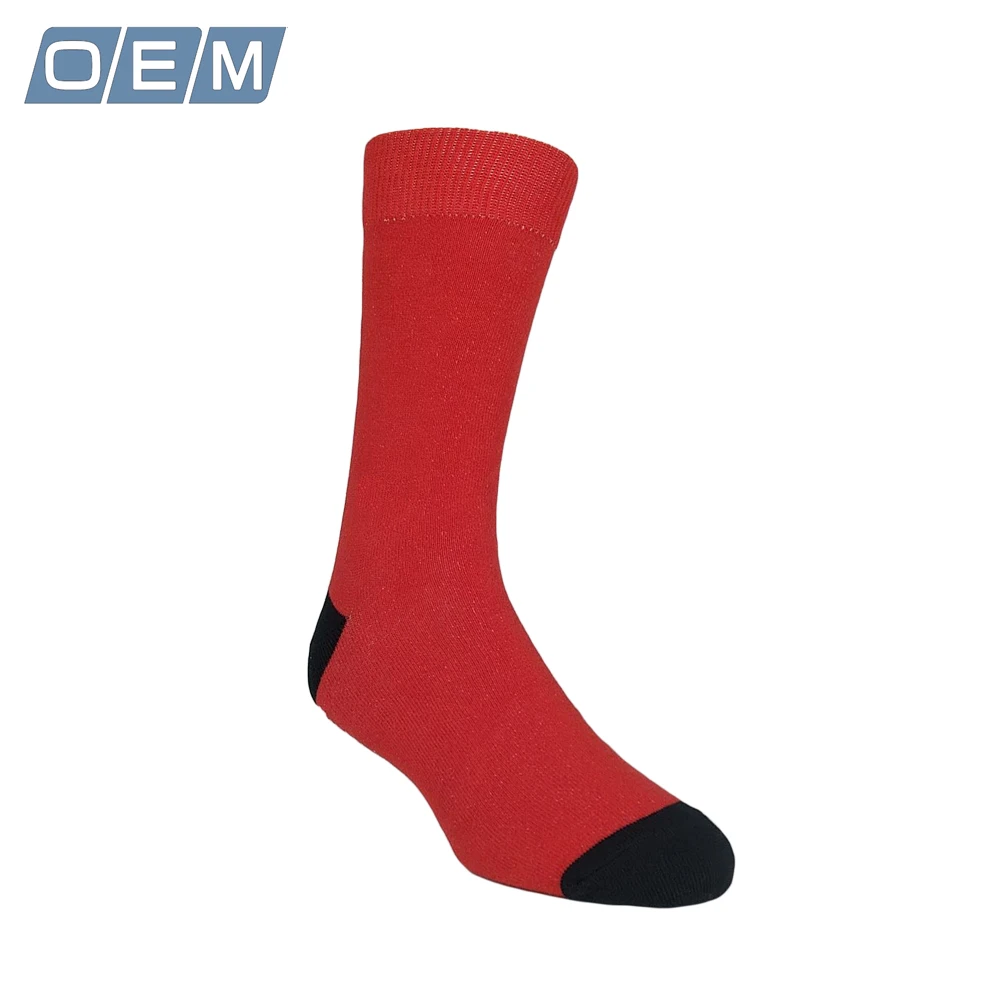 Wholesale Fashion Custom Logo Green Orange Grey Red Blue Classic Cotton Solid Plain Nylon Work Business Crew Dress Socks