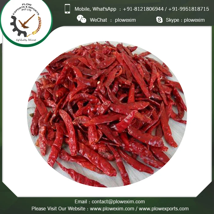 Indian Spices Dry Red Chillies TejaS17 Stemless