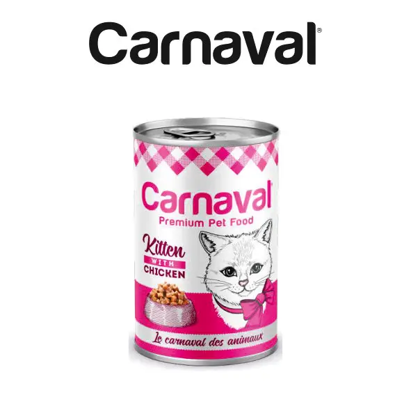 Canned Carnaval Cat Food with Lamb Chunks in Gravy for Pet Adult Cat 400 gr 7,5% Protein 4% Fat (12 PCS)