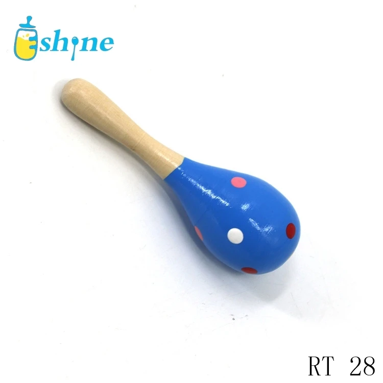 Wooden Maracas Rumba  Shakers Rattles Sand Hammer Percussion Instrument Musical Toy for Kid Party Games baby rattle wood