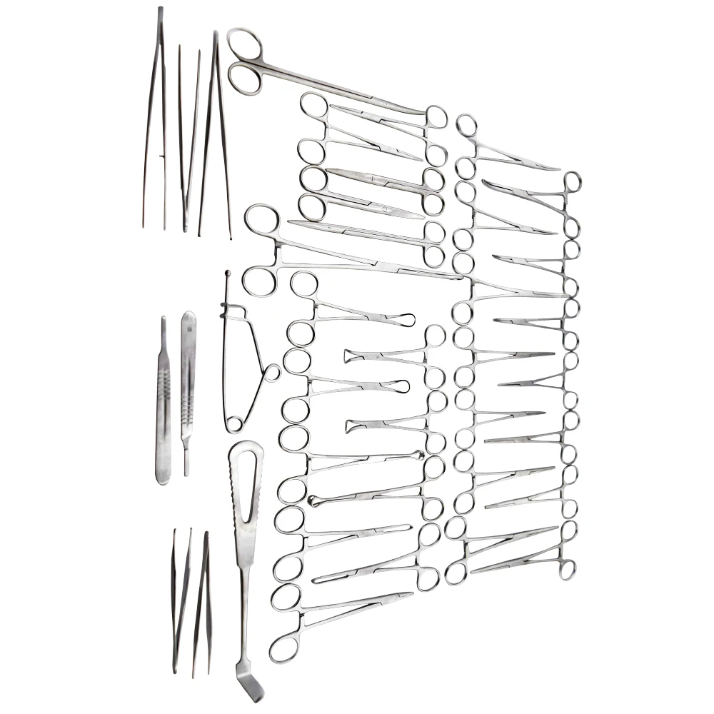 High Quality 74 Pcs Medical Surgical Tools Set Appendectomy and Hernia Instruments Stainless Steel Material