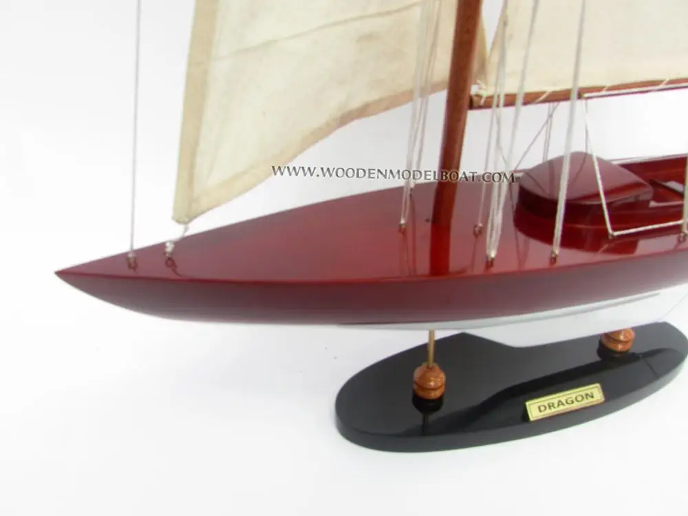 DRAGON PAINTED WOODEN MODEL BOAT_ WOODEN HANDICRAFT MODEL WHOLESALE WITH DISCOUNT