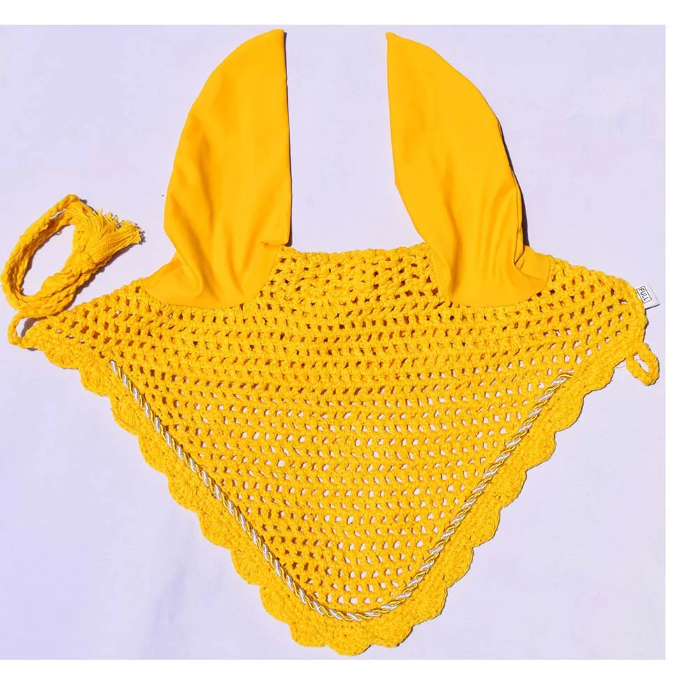 
All Colours Strass Horse Silent Ear Bonnet horse fly veil ear bonnet 