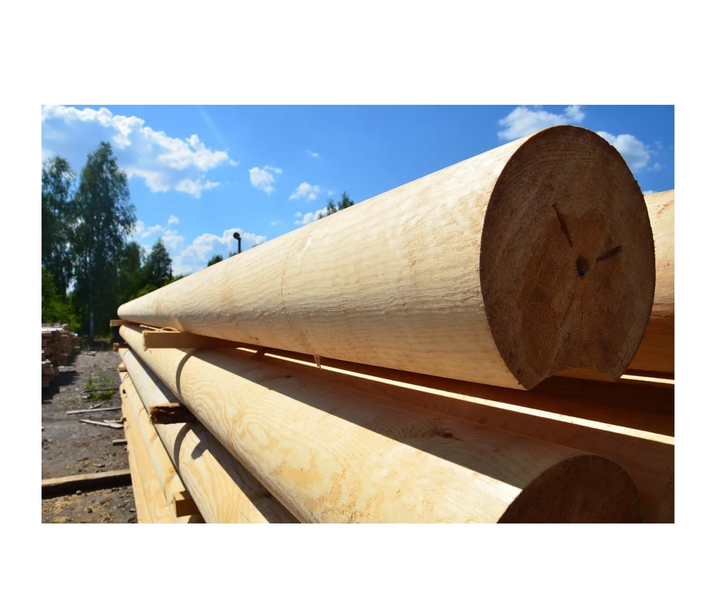 Уличные дома отличного качества, строительные деревянные закругленные бревна