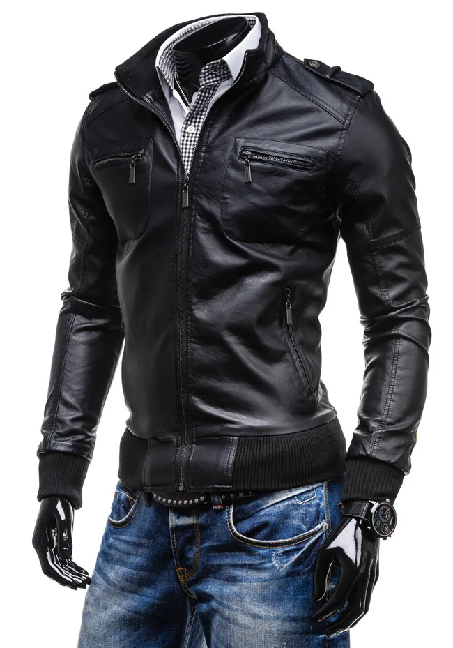 Оптовая продажа 2021 новейший дизайн зимняя куртка кожаная Повседневная модная мужская мотоциклетная