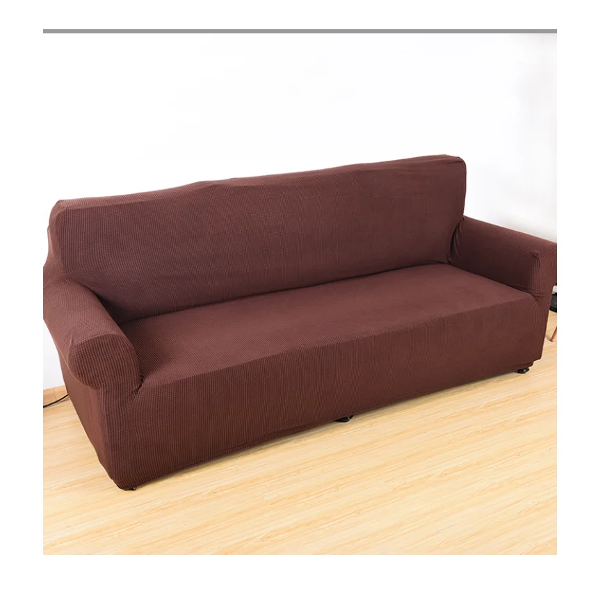 High quality Comfortable Feel Wholesale Suede Fabric Full Set 3pcs Sofa Cover With Plain Basic Style Exported From Vietnam