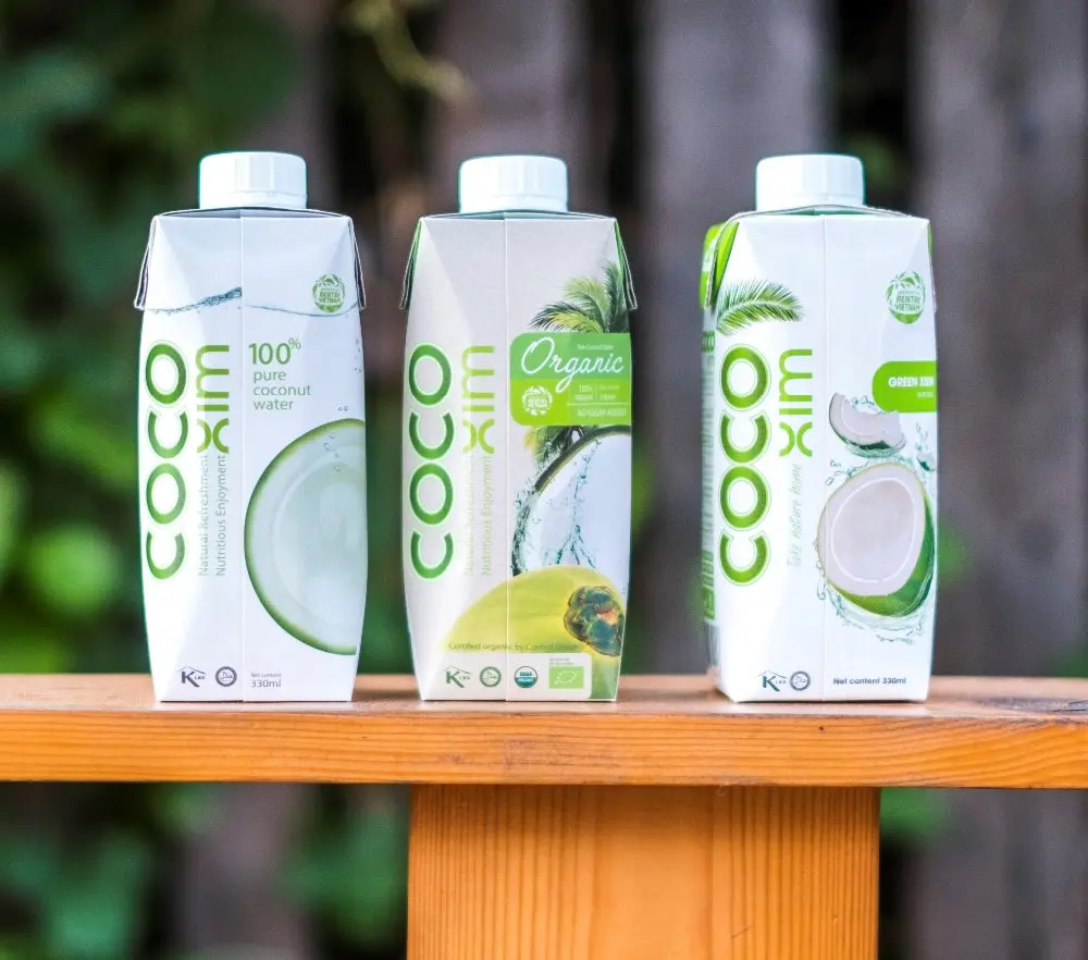  Кокосовая вода из Вьетнама-330 мл/1000 мл-DIRECT UHT Tetra Pak 100% натуральная частная марка Whatsapp +