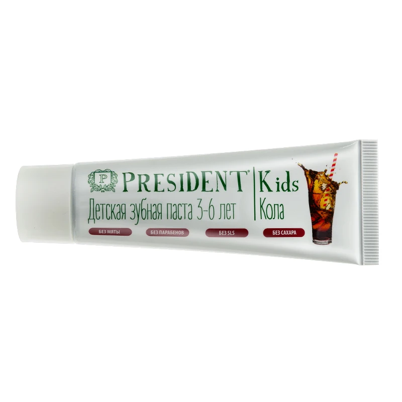 
Toothpaste PRESIDENT Kids 3-6 Cola (50 RDA) 50 ml fmcg distributor required 
