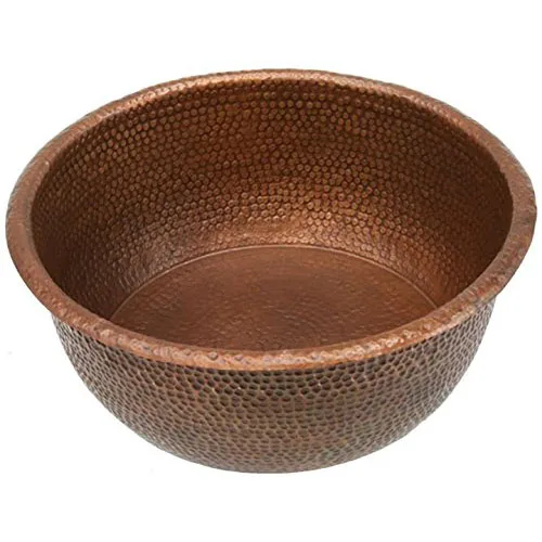 fancy copper finished metal pedicure bowl for spa manicure pedicure sink bowl