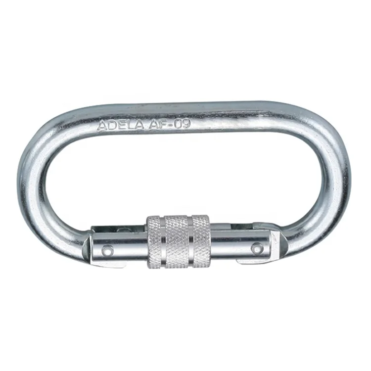 
ADELA CE certified steel screw lock carabiner 