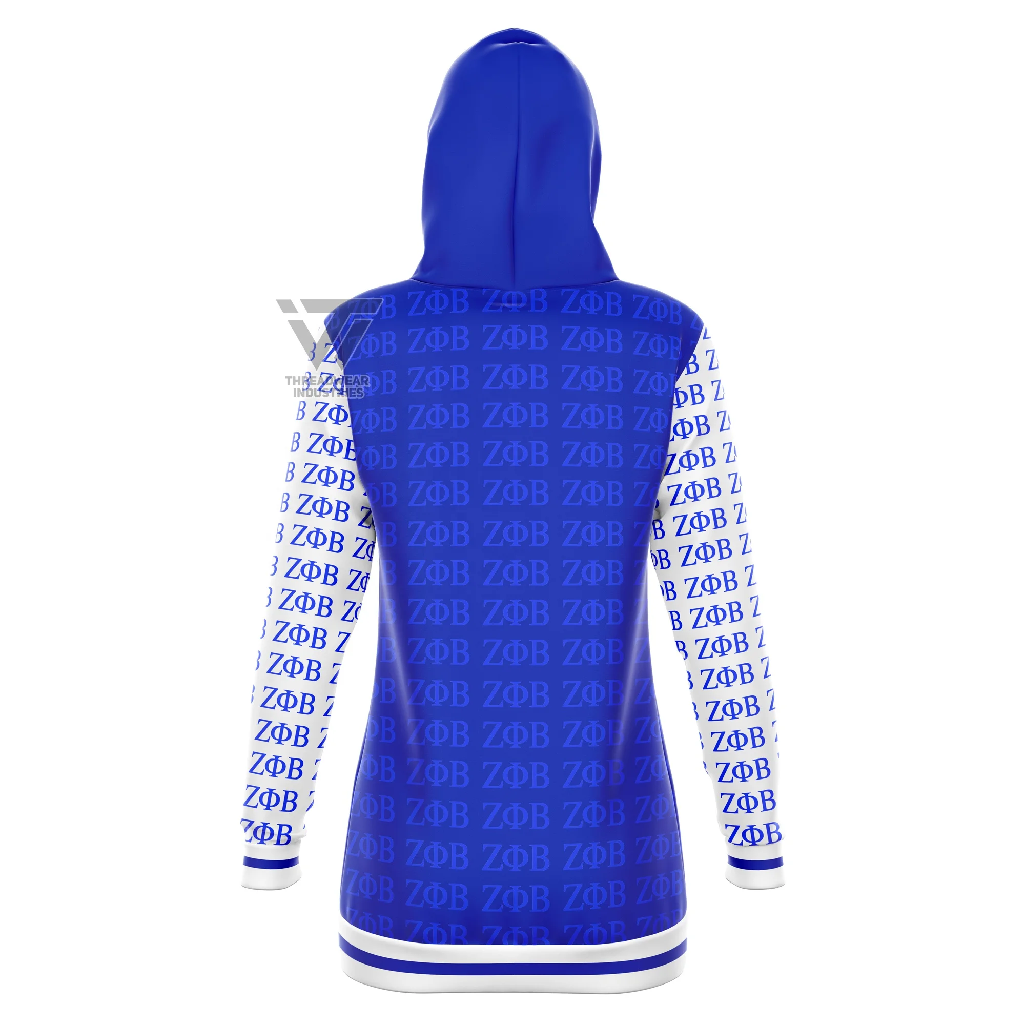 Custom Zeta Phi Beta Sorority Sublimated Hoodie Dress