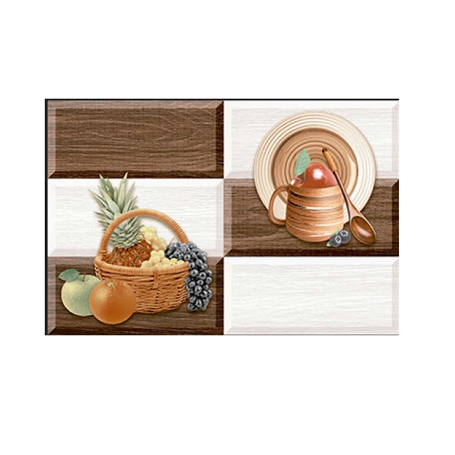 Brick look high gloss Ceramic Wall Floor Digital Glossy types Vitrified Porcelain digital Tile for villa office from Morbi