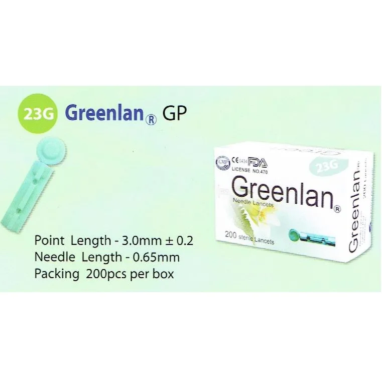 Disposable gamma-ray sterile safety and painless medical needle lancets (21G~36Gage) GREENLAN made in Korea CE/ GMP certificate
