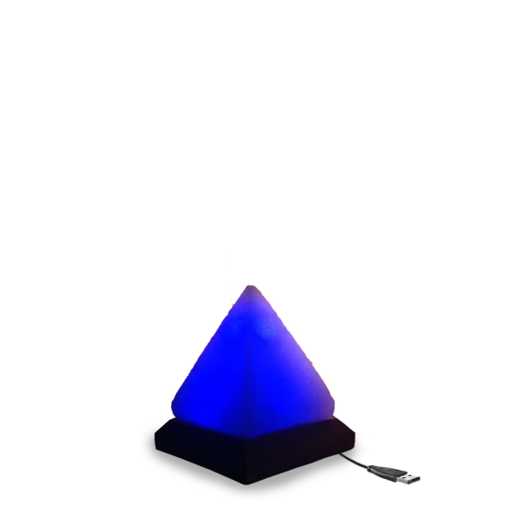 Himalayan Salt Gemotrical Shape Pyramid USB Shape Lamps