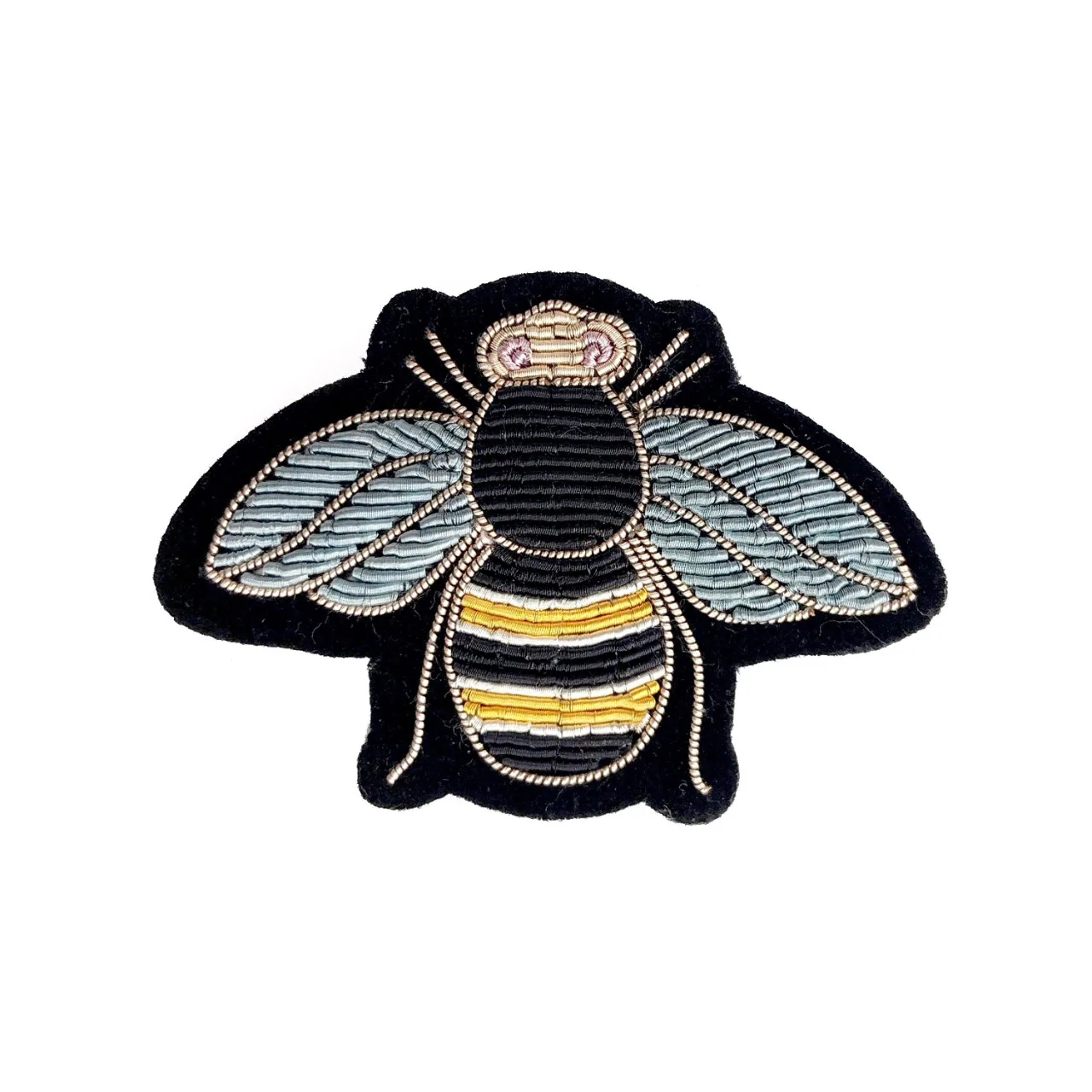 FULLY HAND EMBROIDERED Design Handmade fashion clothing Embroidery Badge Pin Fixed