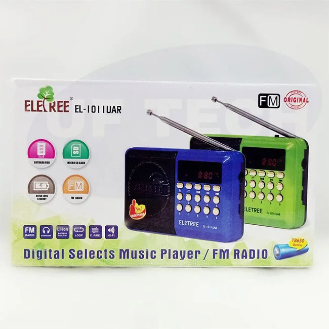 Лучшее качество звука Eletree цифровой выбор музыкальный плеер FM-радио перезаряжаемый и встроенный динамик в наличии