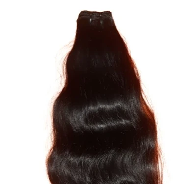Unprocessed Raw Indian Temple Hair Natural Remy Hair Indian Hair  machine weft wavy bundles