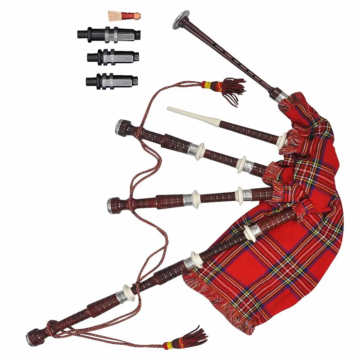 BLACK Bagpipe Scottish Great Highland Rosewood Bagpipe