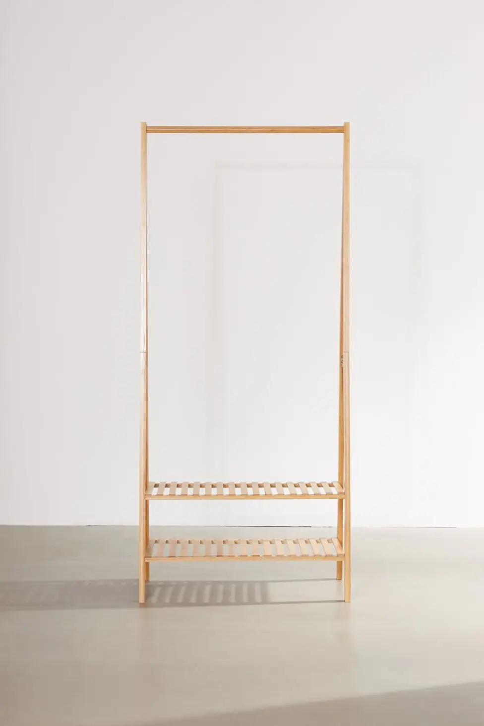 Multifunctional Wooden Shoe Rack Display Storage Shelf Bamboo Garment Clothes Hanging Rack Stand