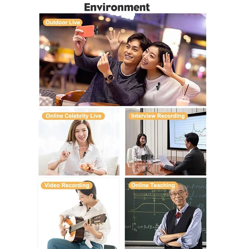 Беспроводная петличная микрофонная система Plug-Play UHF для видео устройств iOS освещение