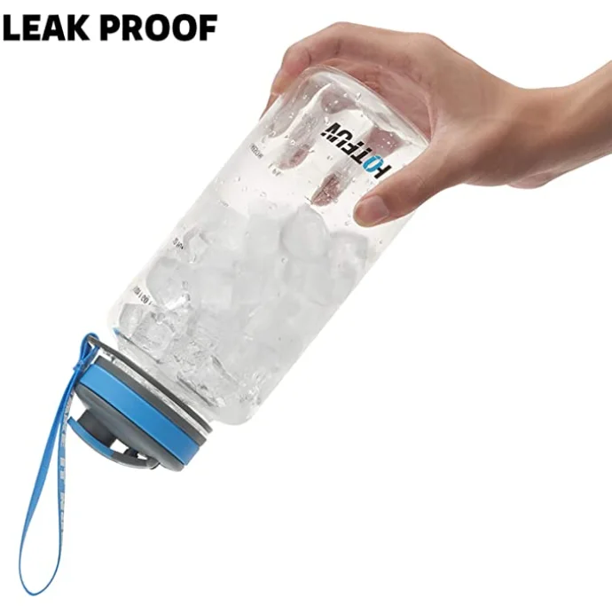 Нестандартная конструкция премиум качества 32 унций пластиковая Герметичная Бутылка Для Воды пластиковые бутылки с мотивационной маркером времени напоминание