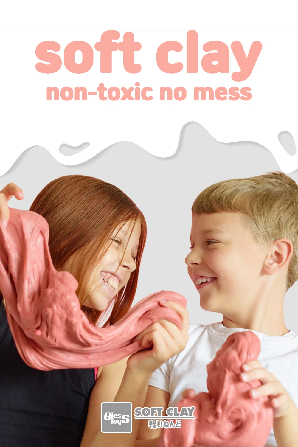 Soft clay White for Slime Supplies 65g DIY modeling clay soft paper clay make model figure BLESS TOYS Made in JAPAN