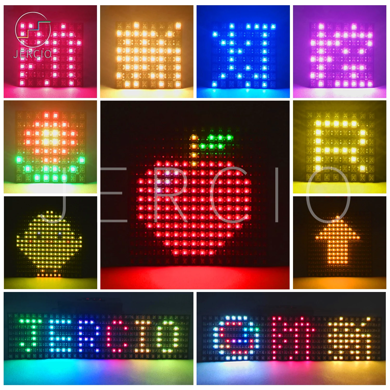 Jercio XT1511 SMD2020 RGB SK6812 WS2812b 8*32  LED pixels panels for indoor video display