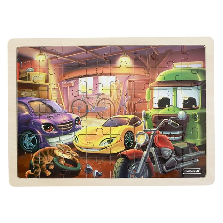 High-quality Wooden Toys Children Jigsaw Puzzles Customized Car Themed Puzzles for Kids