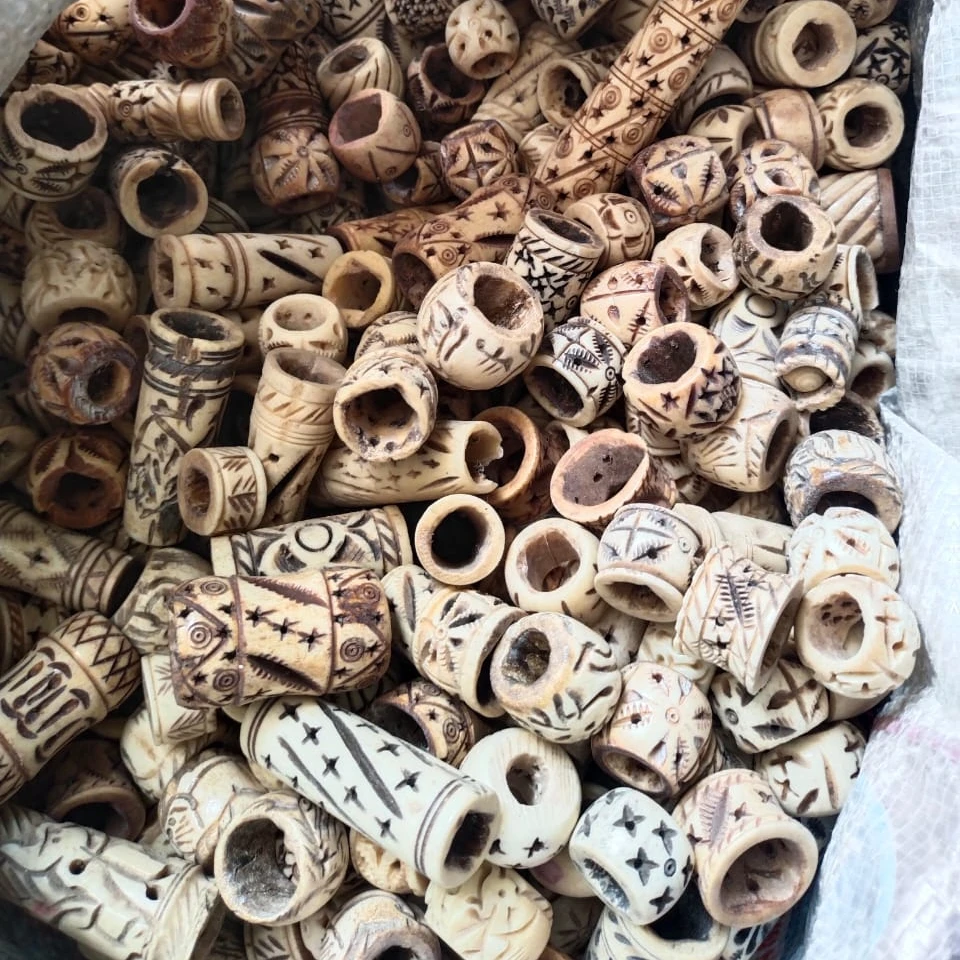 White Square Tubes, Handmade Ceramics, Bone Beads for Necklace and Bracelet Making