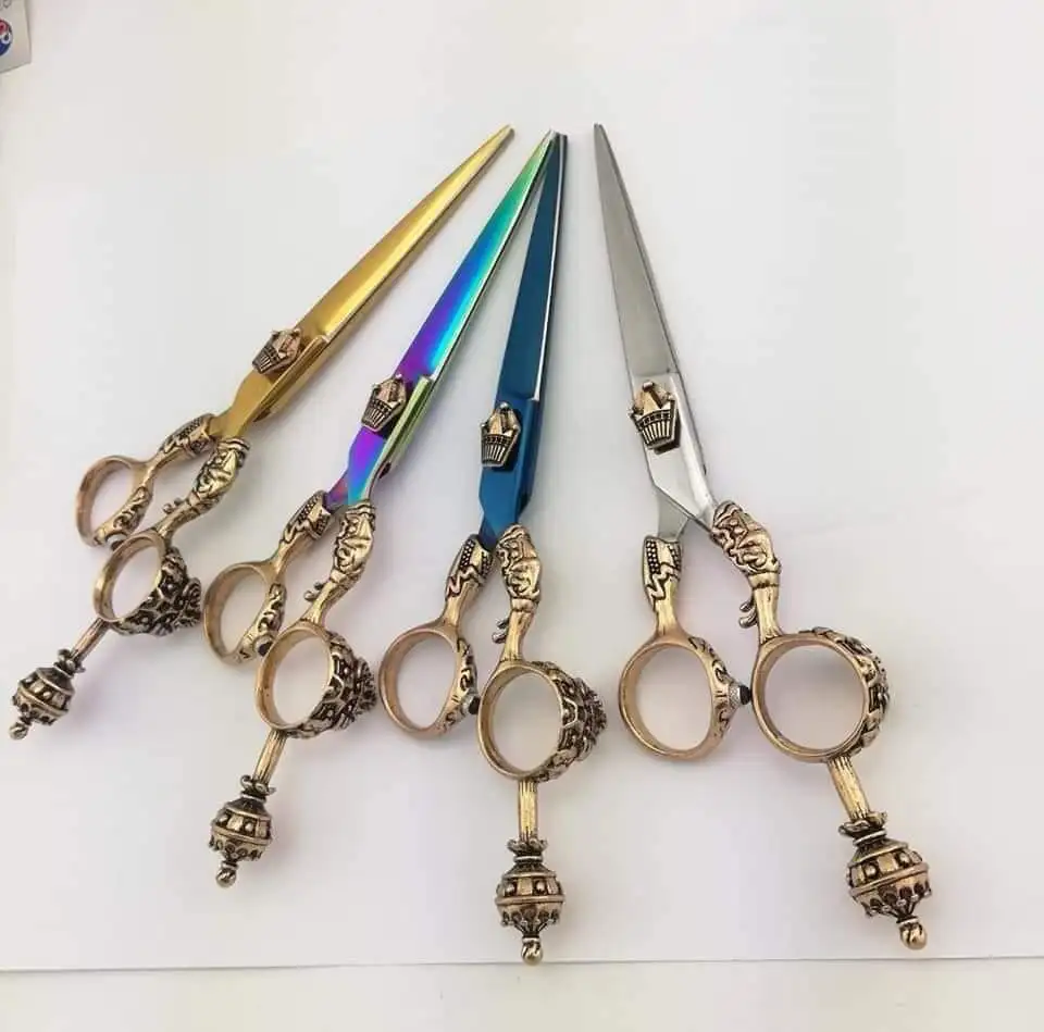 
F_G Proffesional Hairdressing Barber Salon Scissor Hair Cutting Barber Scissor Stainless Steel Multi Colors/J2 Steel 